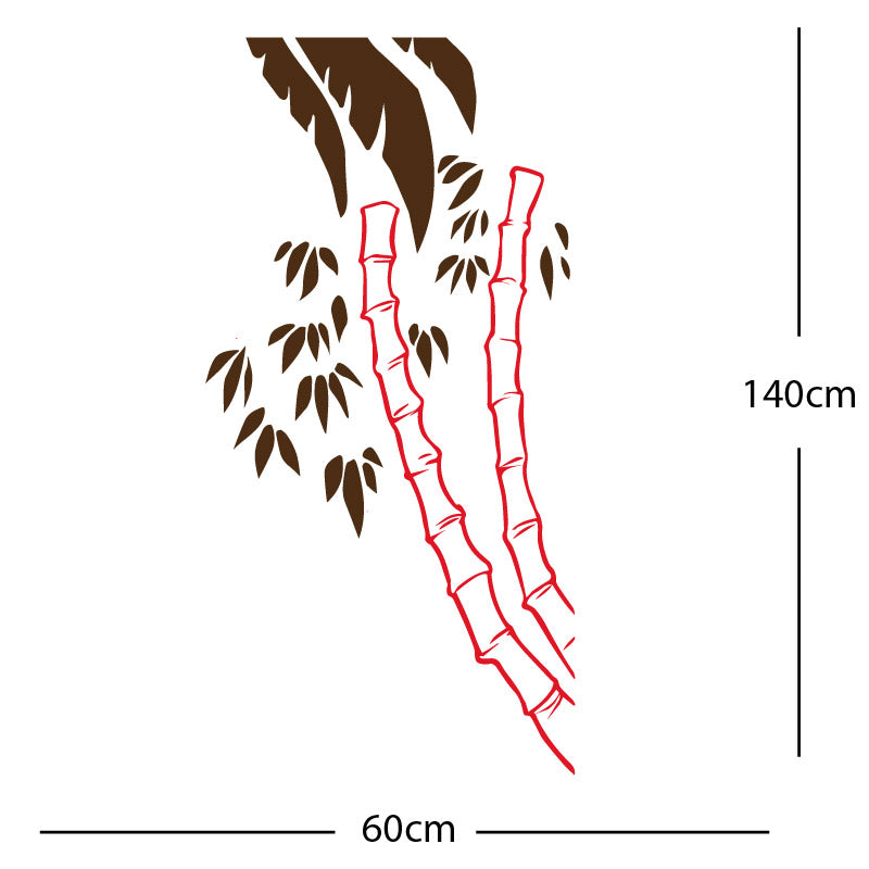 bamboo tree wall sticker