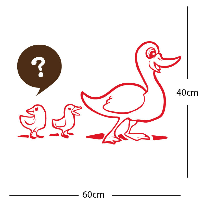 duck with chicks wall sticker
