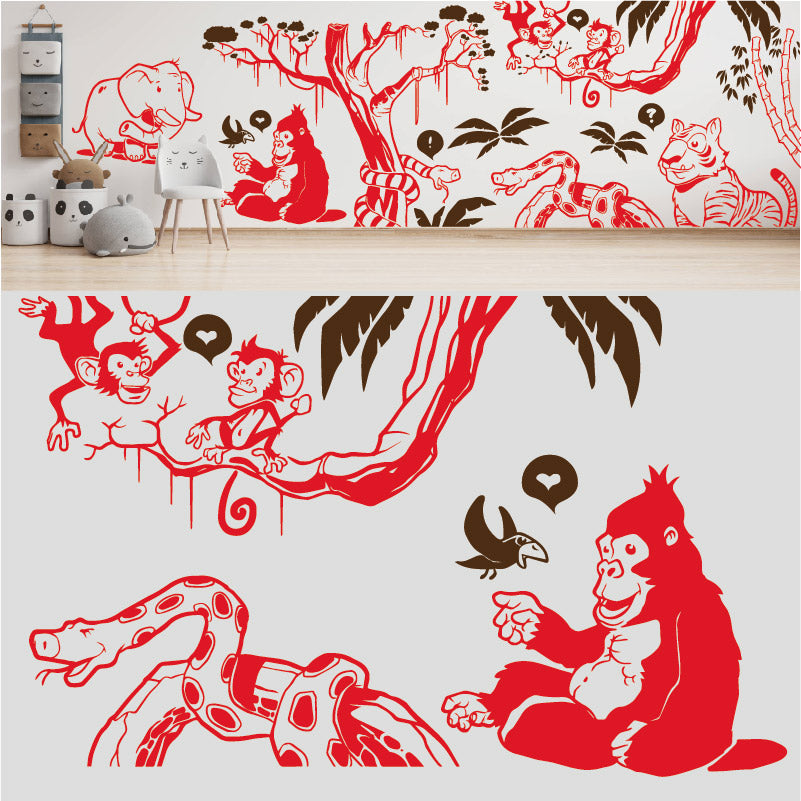 in the jungle complete wall mural wall sticker