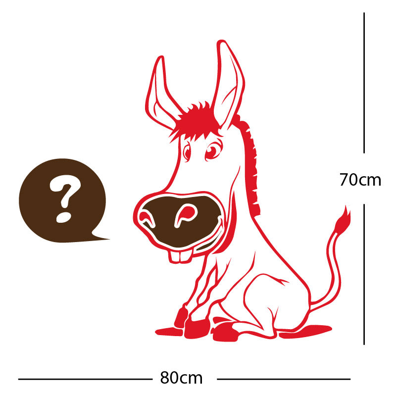 funny donkey wall sticker