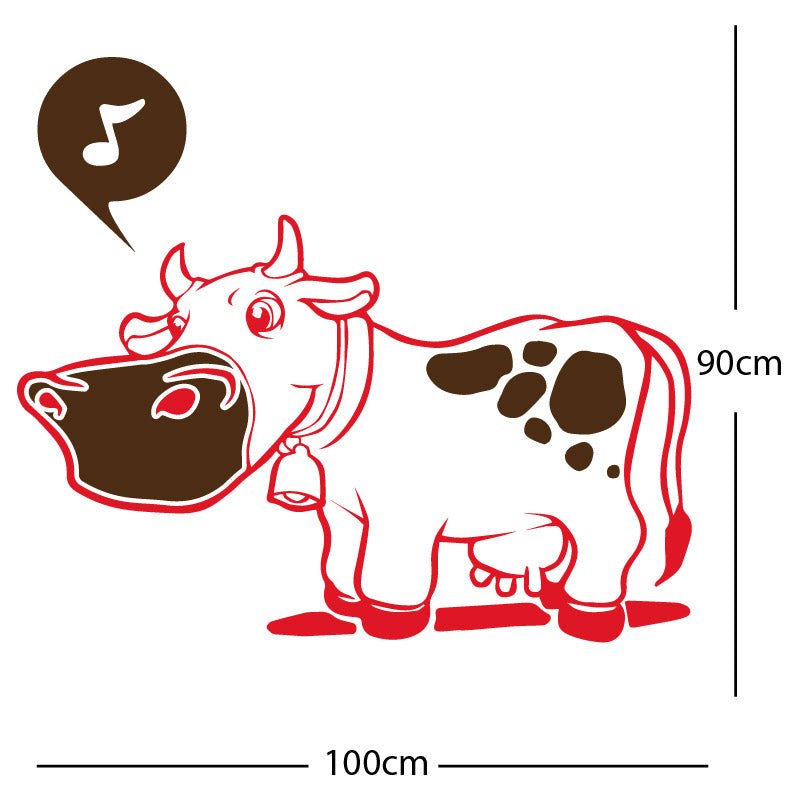 farmyard cow wall sticker