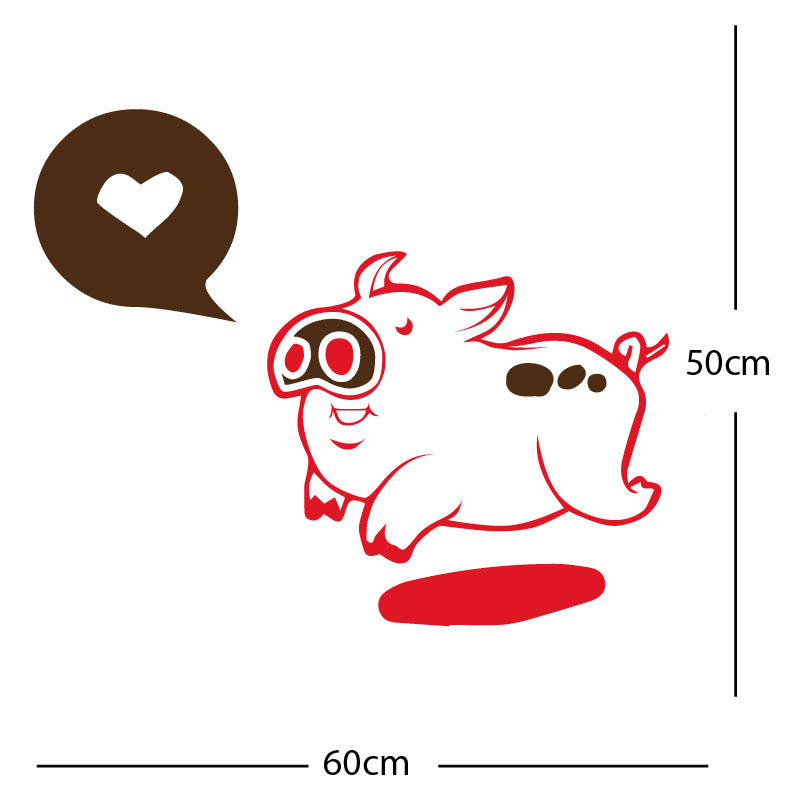 farmyard pig wall sticker