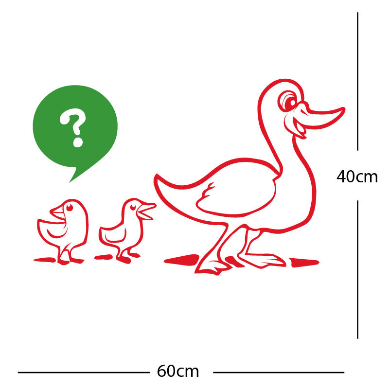 duck with chicks wall sticker