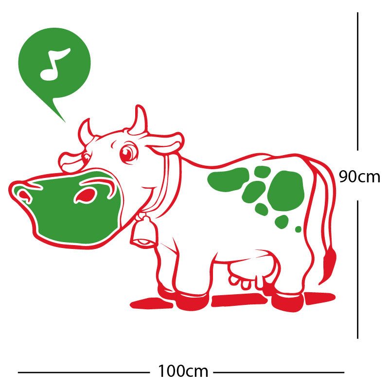 farmyard cow wall sticker