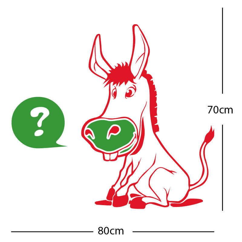 funny donkey wall sticker