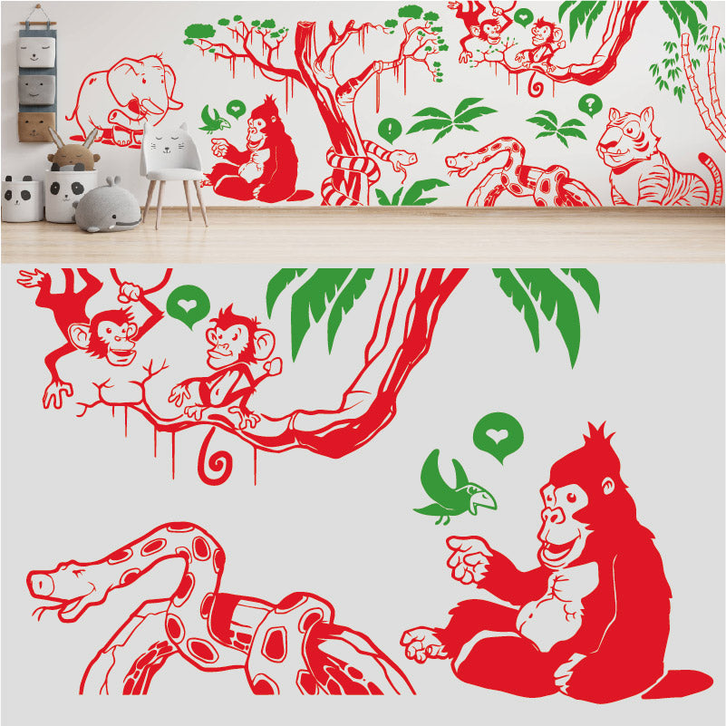 in the jungle complete wall mural wall sticker