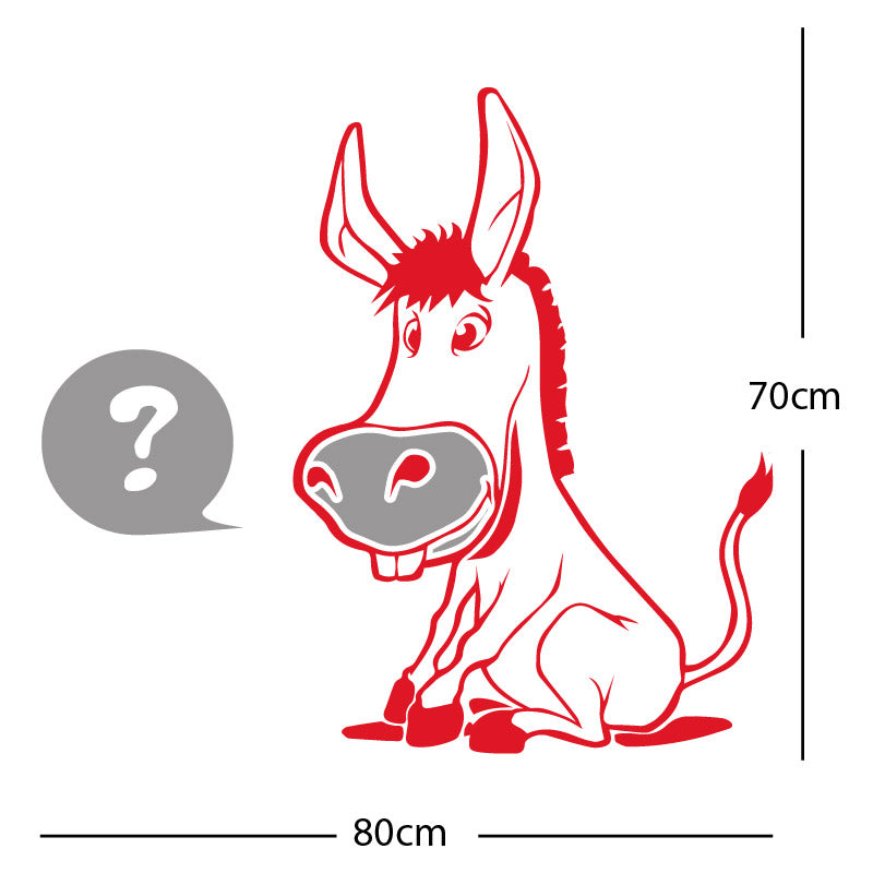 funny donkey wall sticker