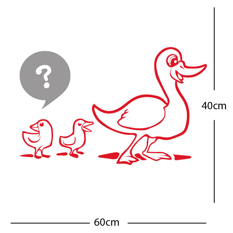 duck with chicks wall sticker