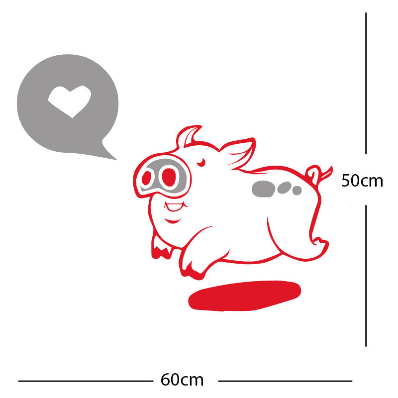 farmyard pig wall sticker
