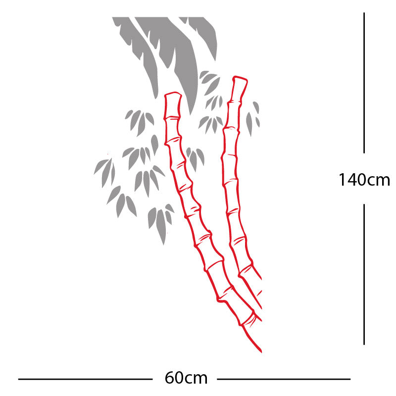 bamboo tree wall sticker
