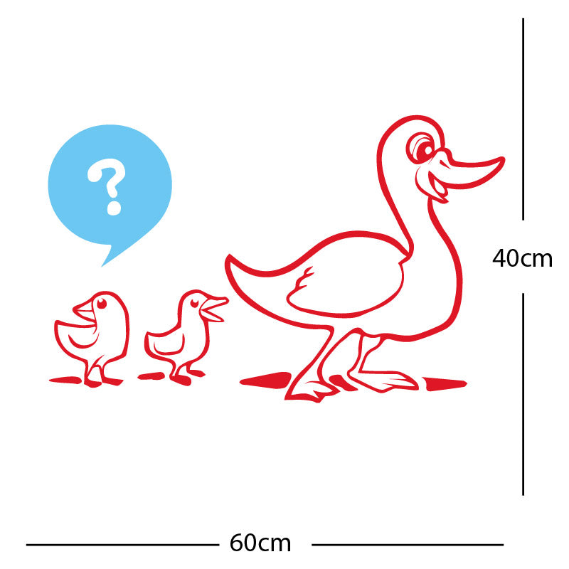 duck with chicks wall sticker