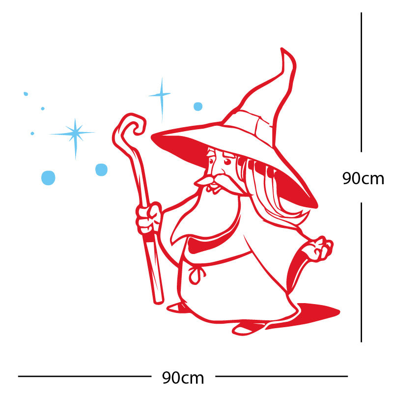 merlin wizard wall sticker
