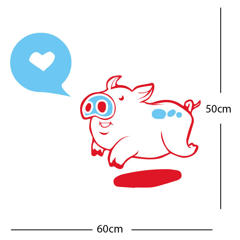 farmyard pig wall sticker