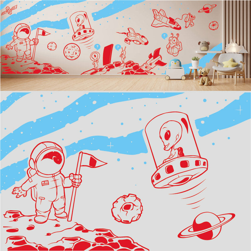 in space complete wall mural wall sticker