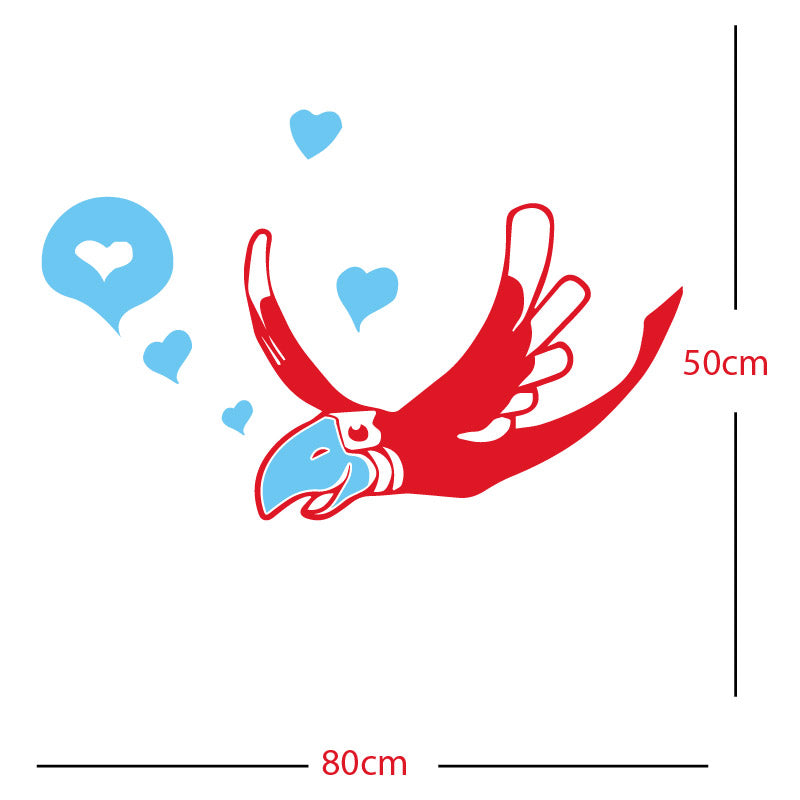 parrot pirate theme wall sticker