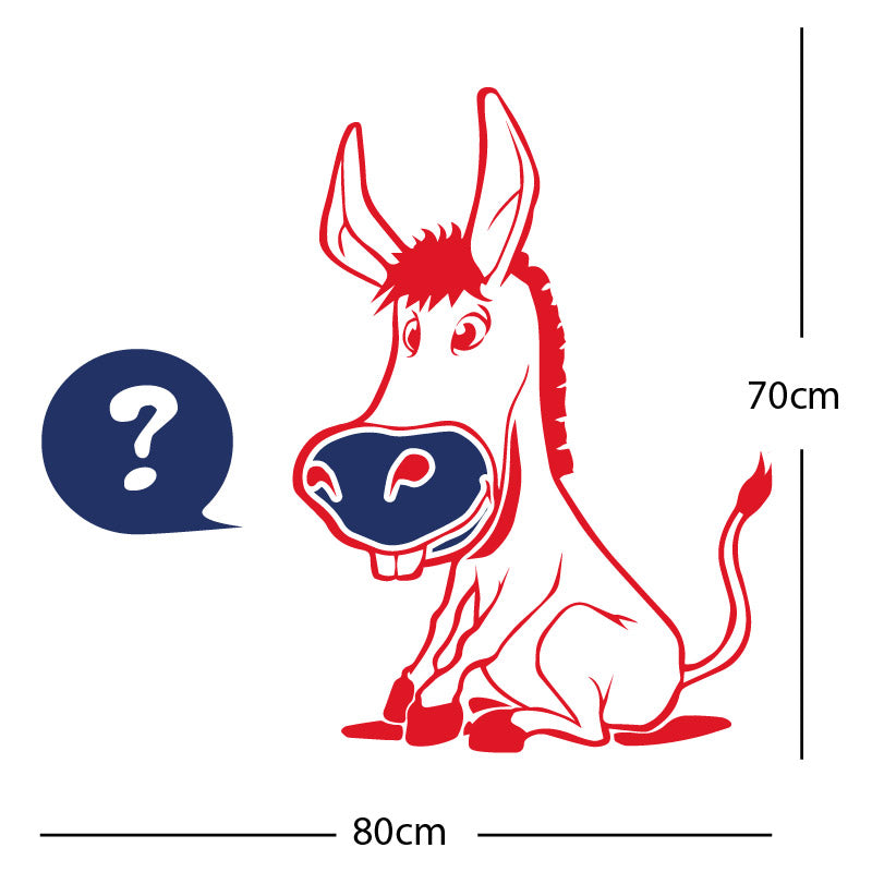 funny donkey wall sticker
