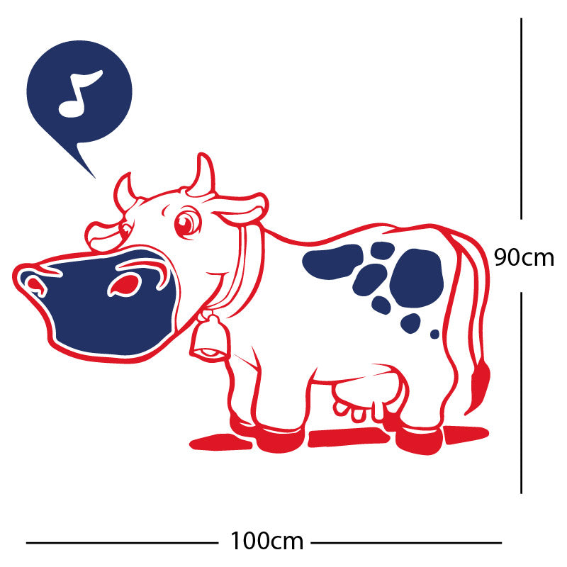 farmyard cow wall sticker