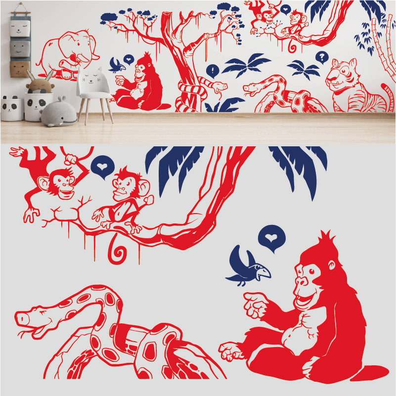 in the jungle complete wall mural wall sticker