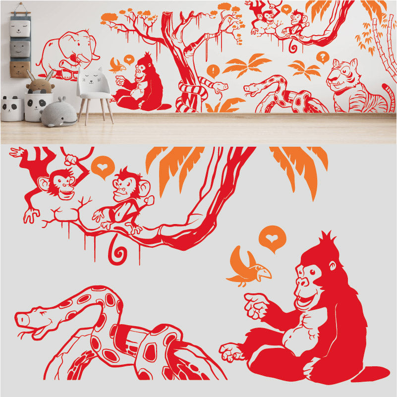 in the jungle complete wall mural wall sticker