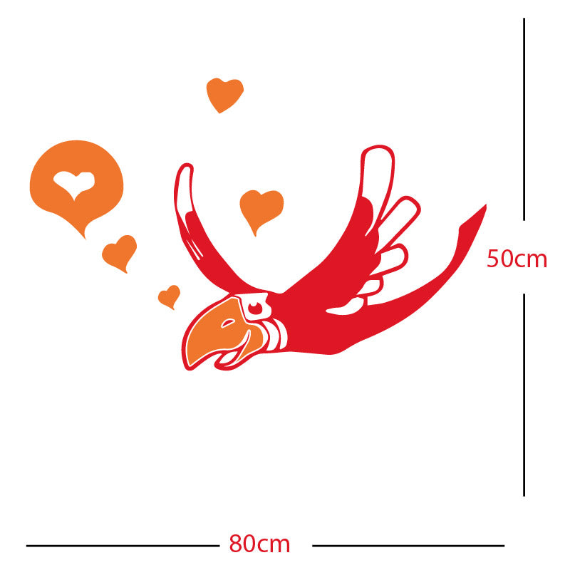 parrot pirate theme wall sticker