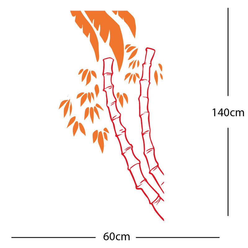 bamboo tree wall sticker