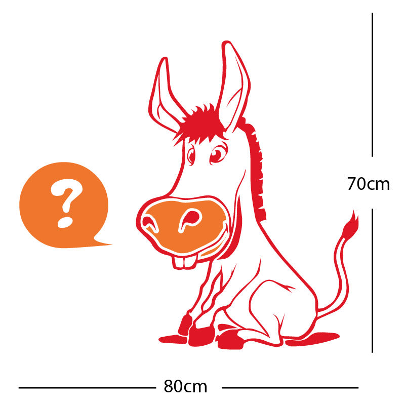 funny donkey wall sticker