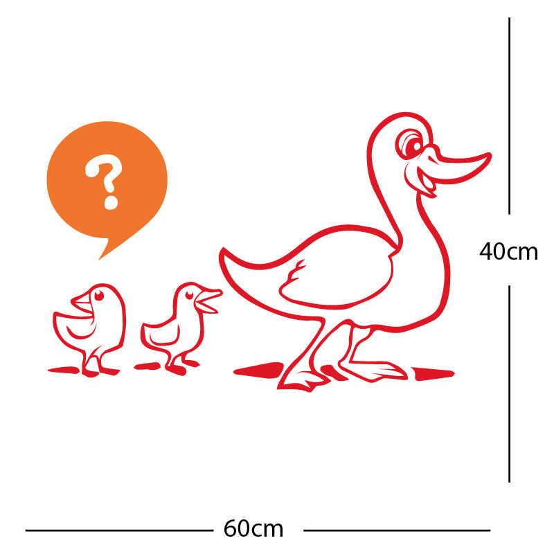 duck with chicks wall sticker