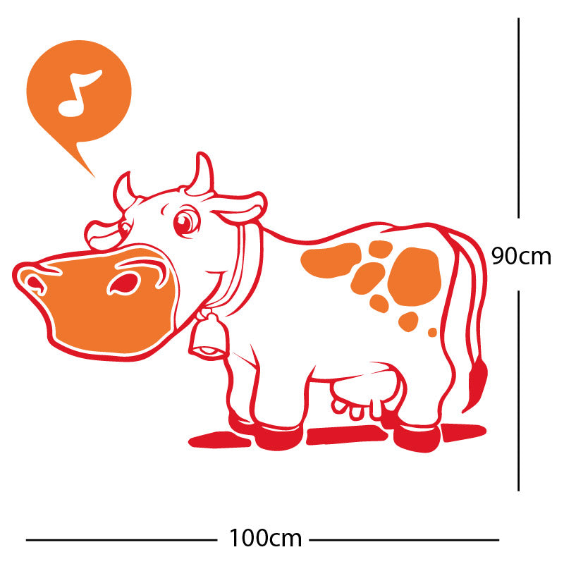 farmyard cow wall sticker