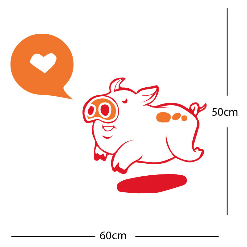 farmyard pig wall sticker