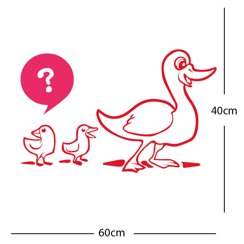 duck with chicks wall sticker