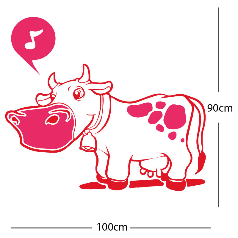 farmyard cow wall sticker