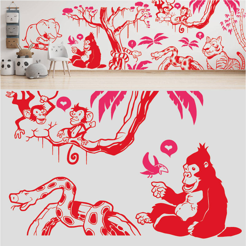 in the jungle complete wall mural wall sticker