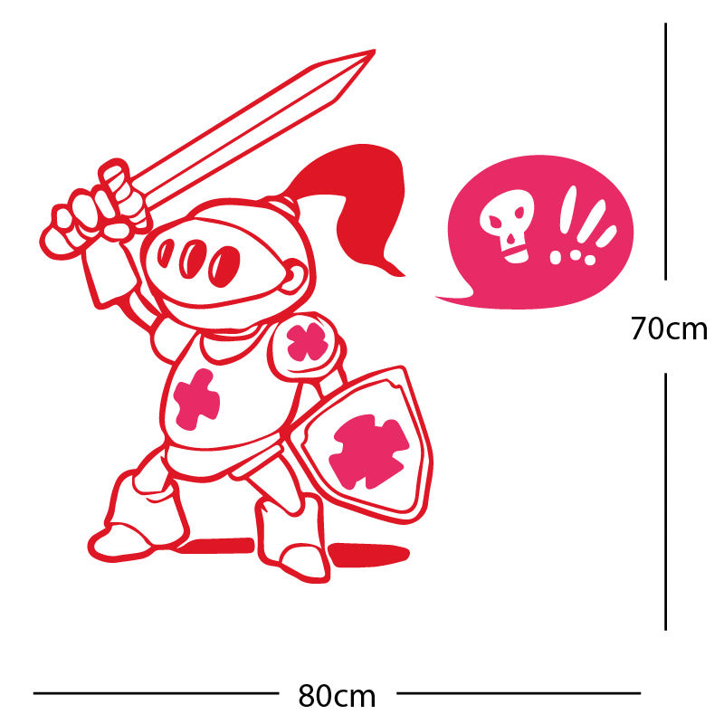 brave knight wall sticker