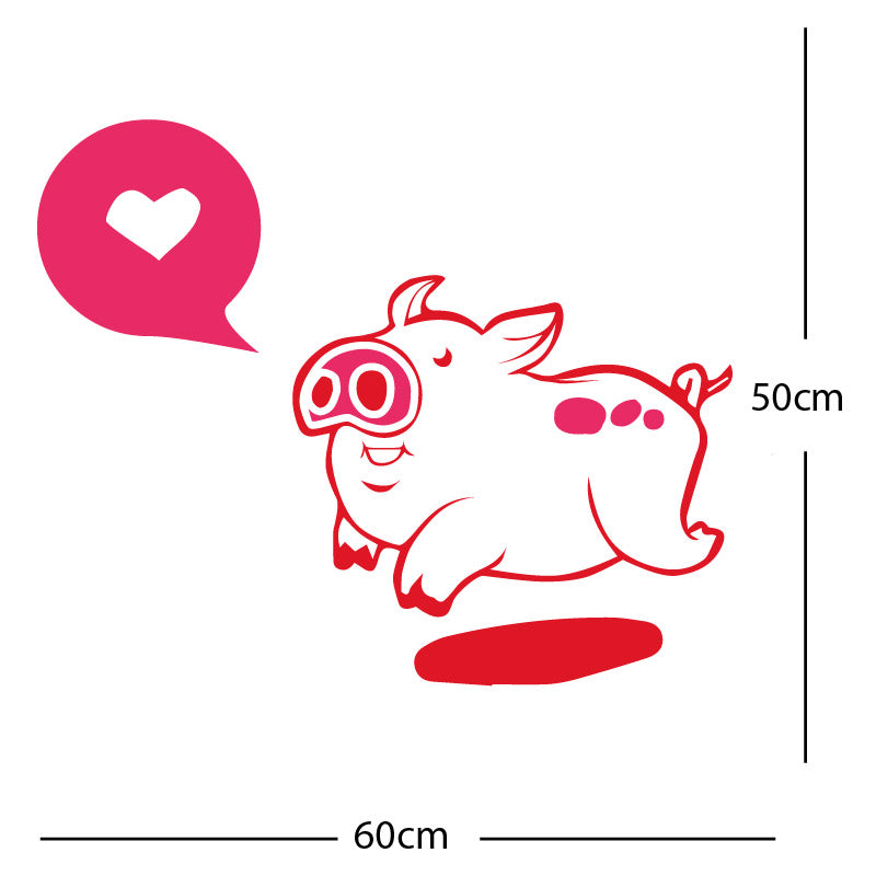 farmyard pig wall sticker