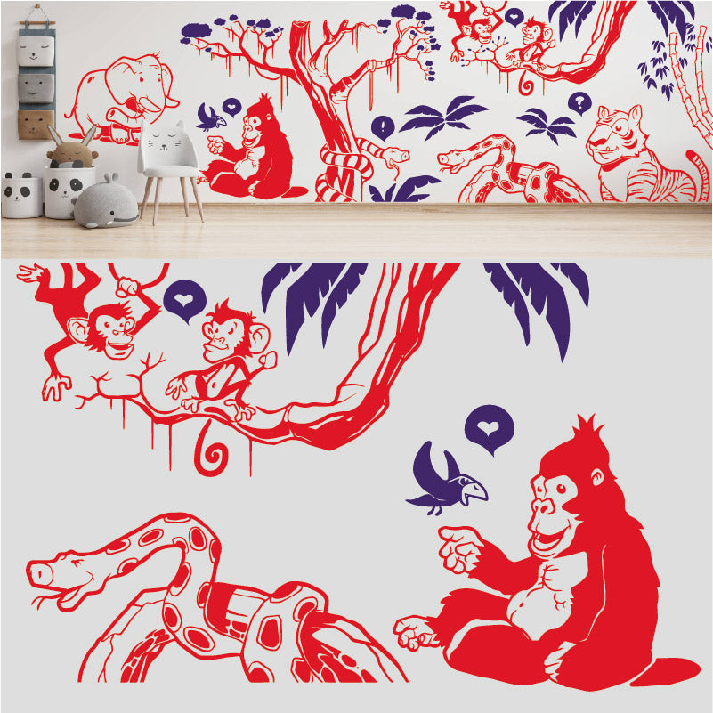 in the jungle complete wall mural wall sticker