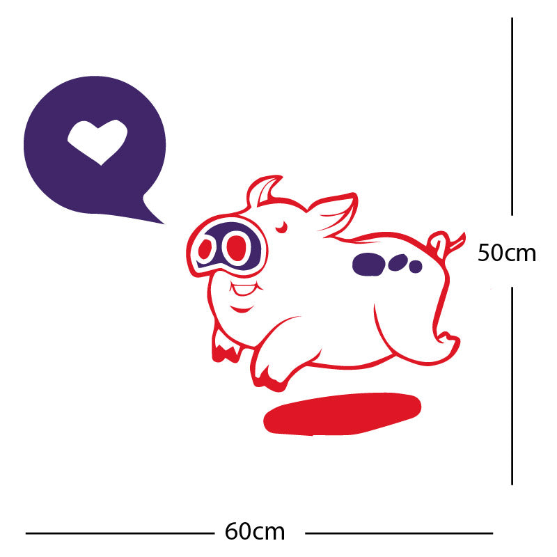 farmyard pig wall sticker