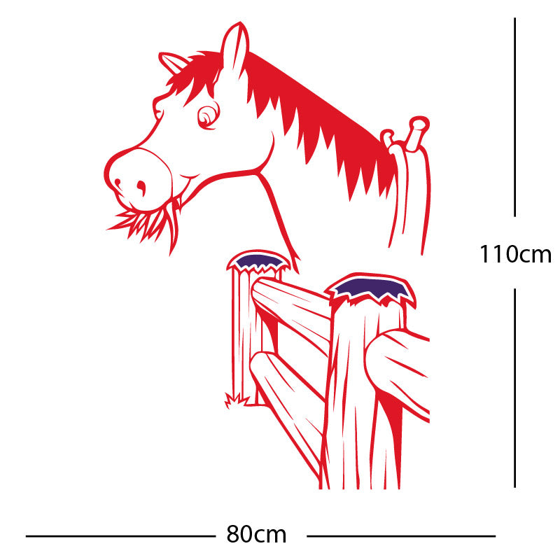 horse and gate wall sticker