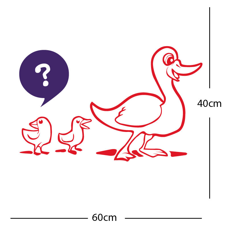 duck with chicks wall sticker