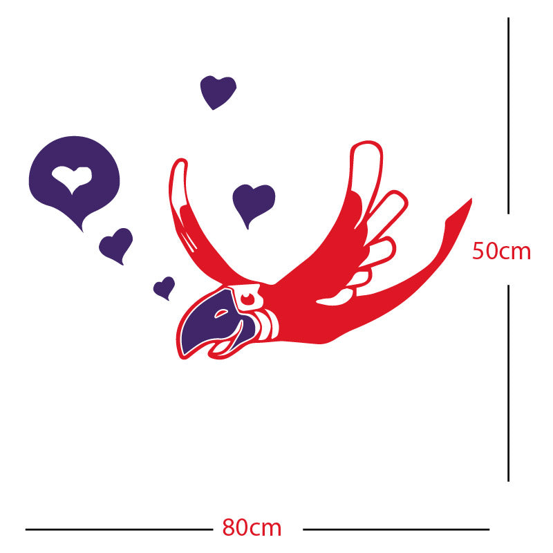 parrot pirate theme wall sticker