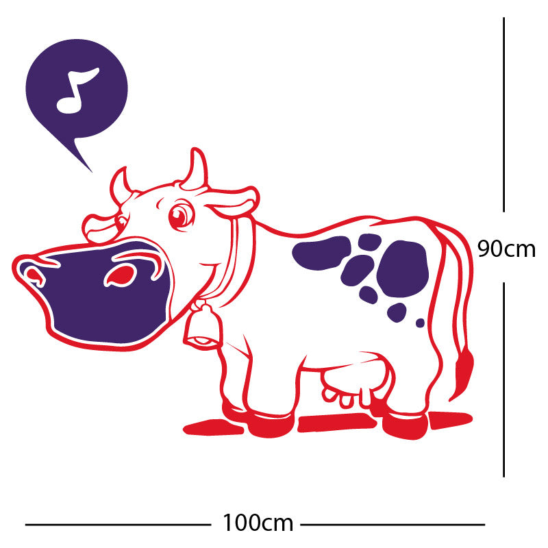 farmyard cow wall sticker