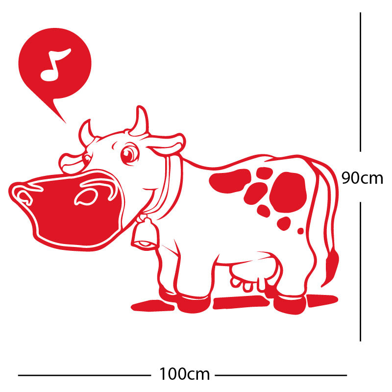farmyard cow wall sticker