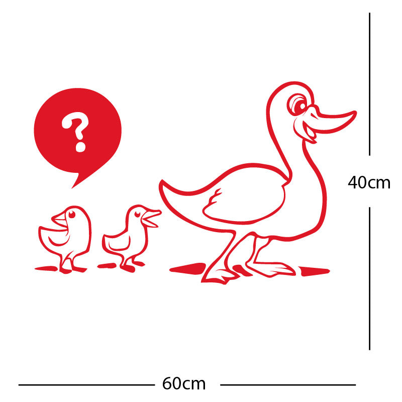 duck with chicks wall sticker