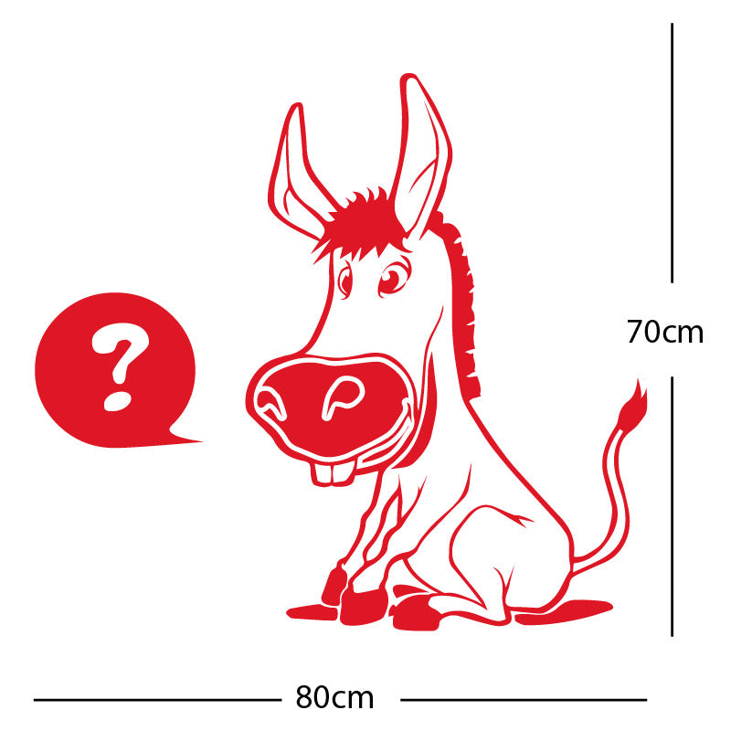 funny donkey wall sticker