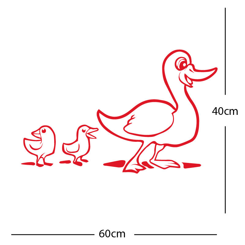 duck with chicks wall sticker