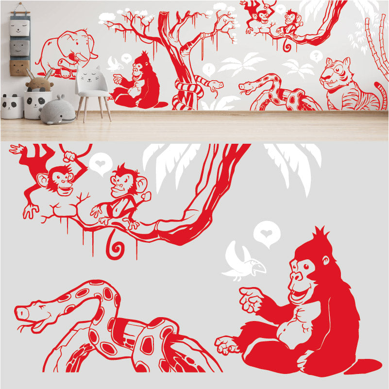in the jungle complete wall mural wall sticker