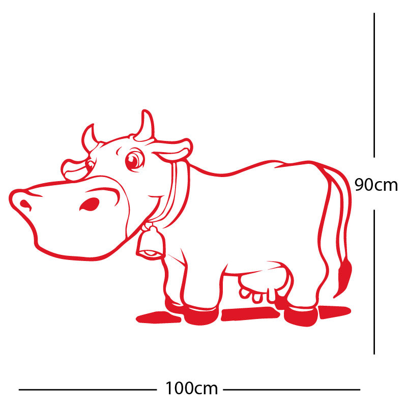farmyard cow wall sticker