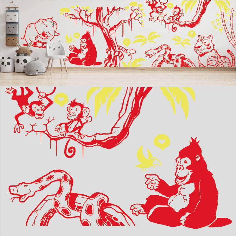 in the jungle complete wall mural wall sticker