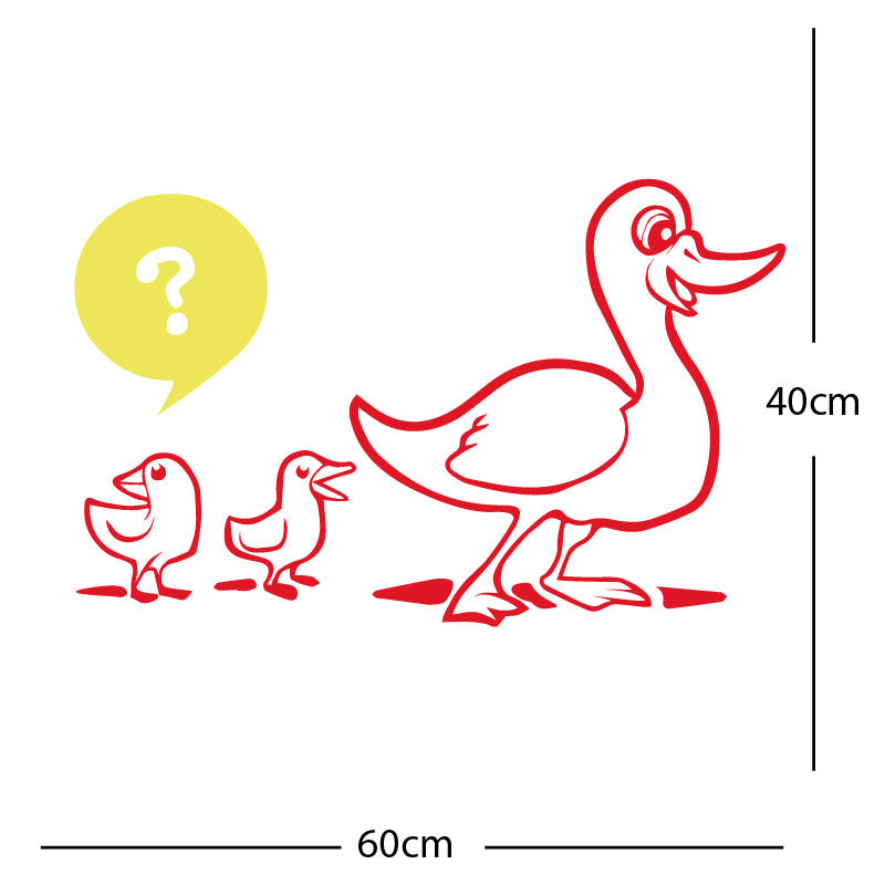 duck with chicks wall sticker