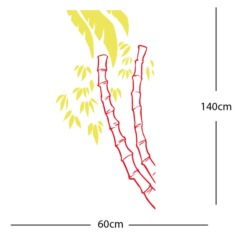 bamboo tree wall sticker