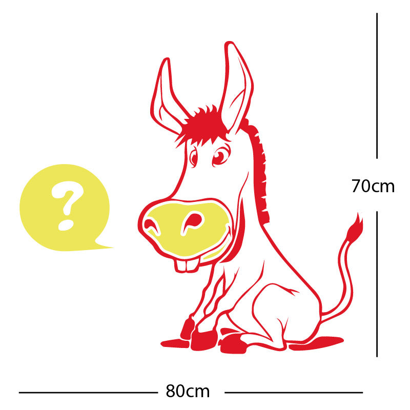 funny donkey wall sticker